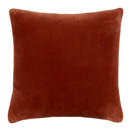Coussin flanelle 38 x 38 cm polyester terracotta