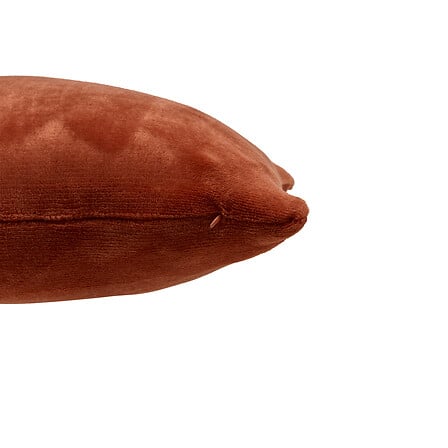 Coussin flanelle 38 x 38 cm polyester terracotta