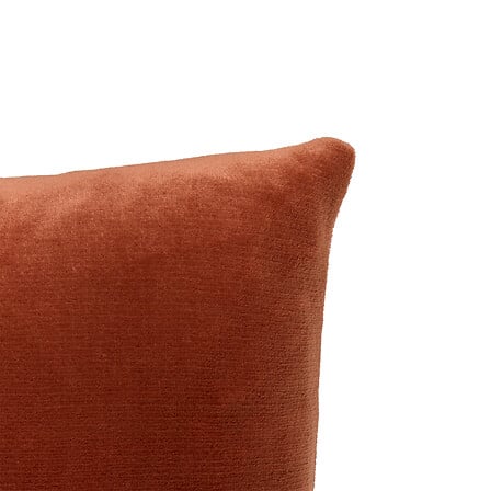 Coussin flanelle 38 x 38 cm polyester terracotta