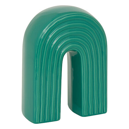 Déco à poser arche haut 18 cm céramique vert