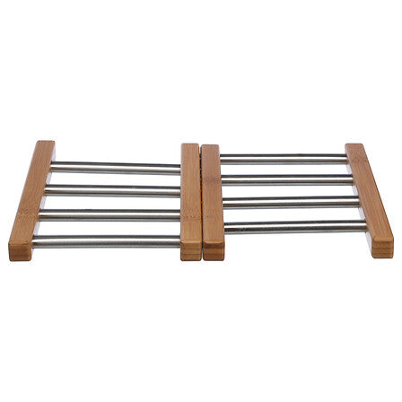 Dessous de plat extensible bambou et inox