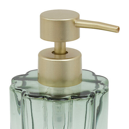 Distributeur de savon D. 7,7 x H. 18 cm verre vert