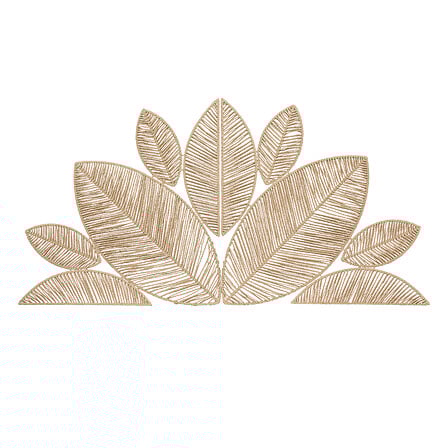 Déco murale feuilles 3D 160 x 80 cm effet corde