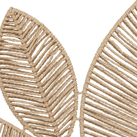 Déco murale feuilles 3D 160 x 80 cm effet corde