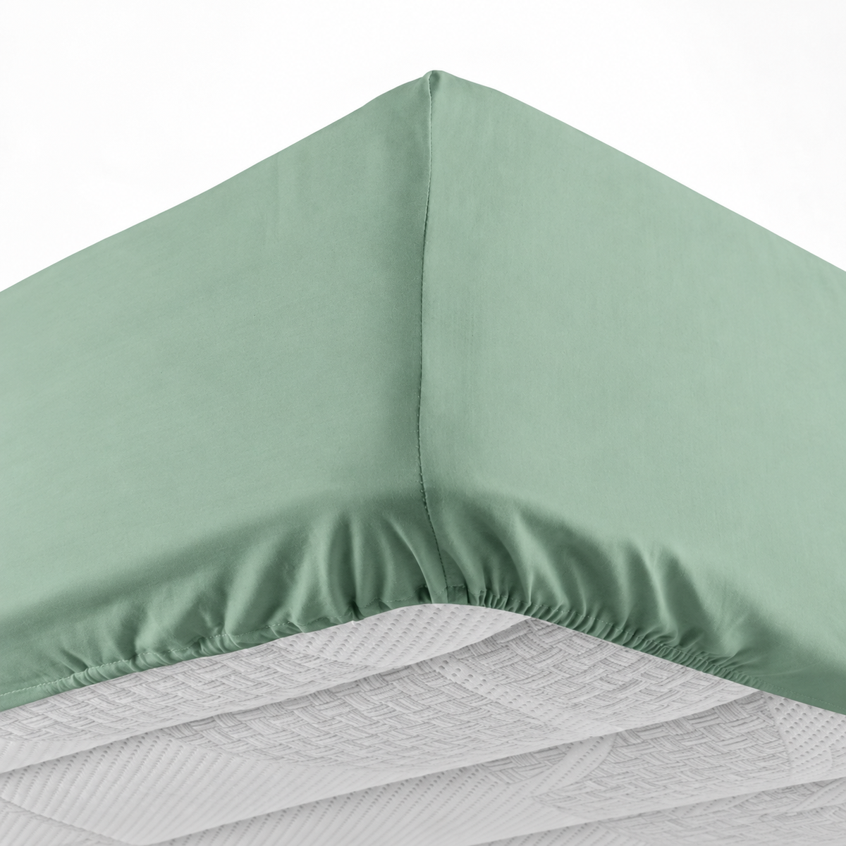 Drap housse 2 personnes 180 x 200 cm Lina sauge