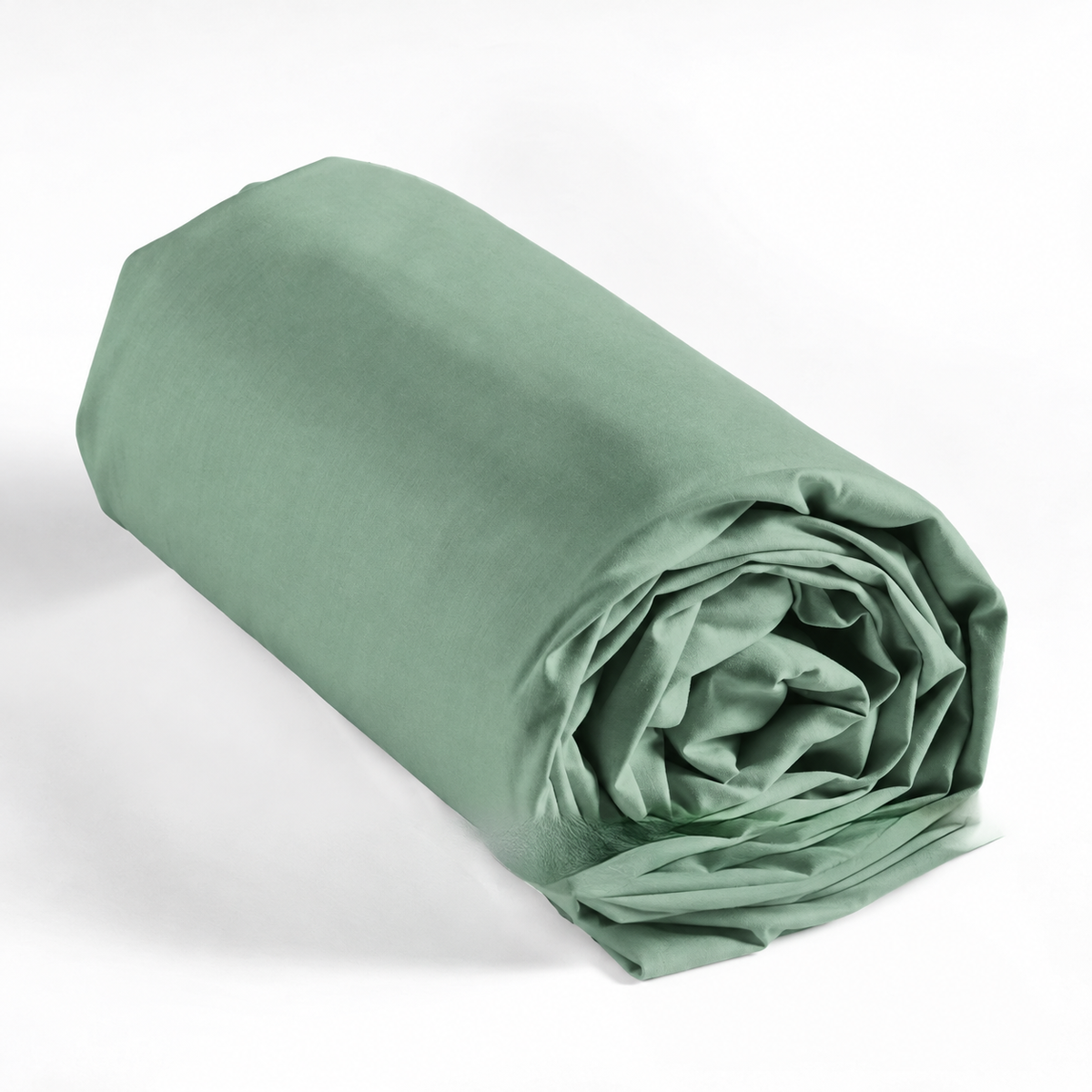 Drap housse 2 personnes 140 x 190 cm Lina sauge