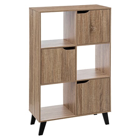 Étagère de rangement 6 cases bois