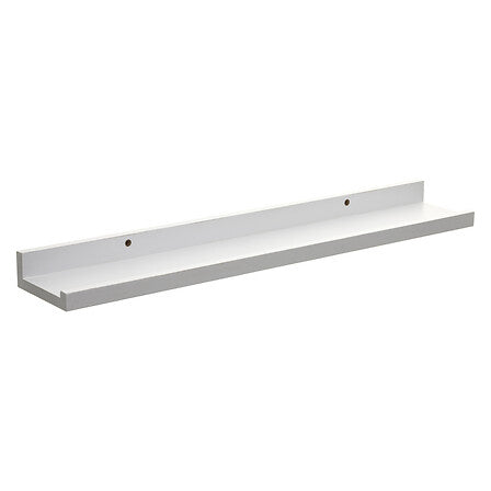 Etagere murale pour cadre photo blanc 58x10x4cm fixation murale metal - rangement decoration pack mobilier LMNP