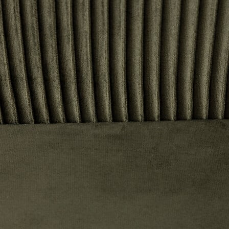 Fauteuil velours kaki