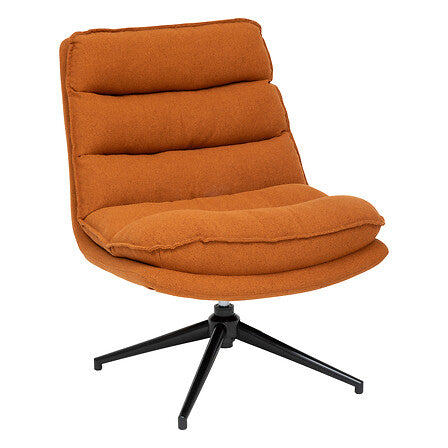 Fauteuil pivotant pied métal ambre