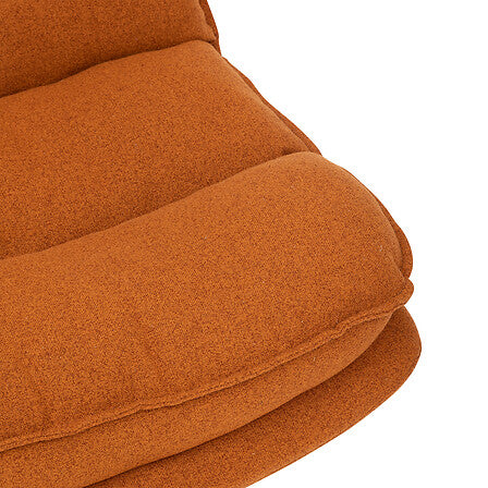 Fauteuil pivotant pied métal ambre