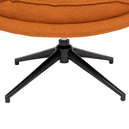 Fauteuil pivotant pied métal ambre