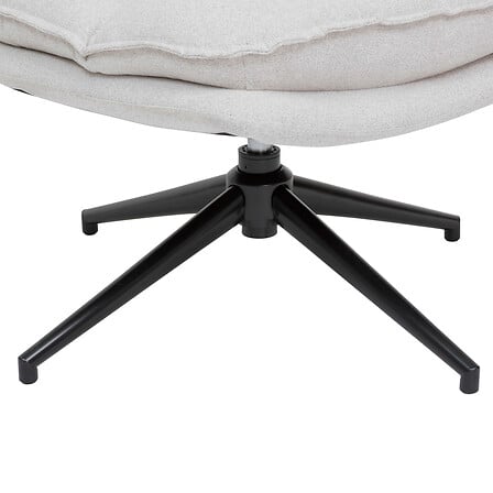 Fauteuil pivotant pied métal blanc