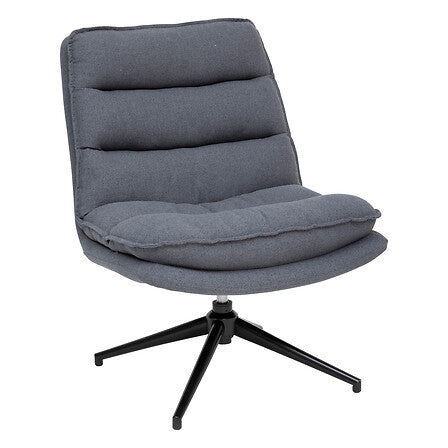 Fauteuil pivotant pied métal gris