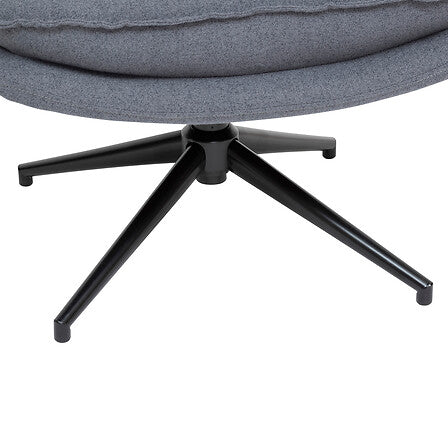 Fauteuil pivotant pied métal gris