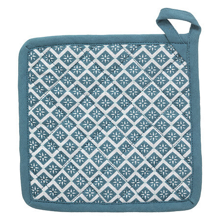 Gant et manique bleu et blanc