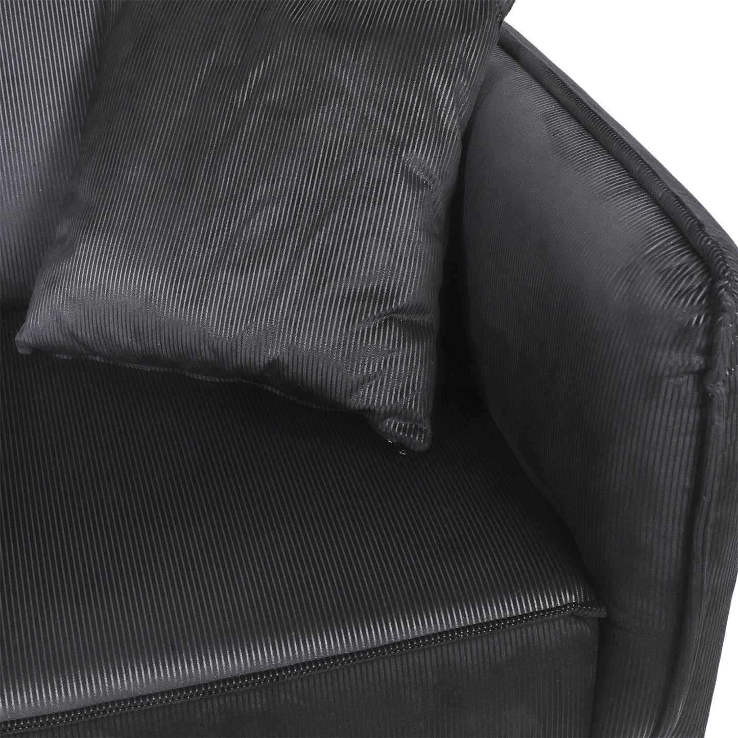 CANAPE CONVERTIBLE VELOURS NOIR