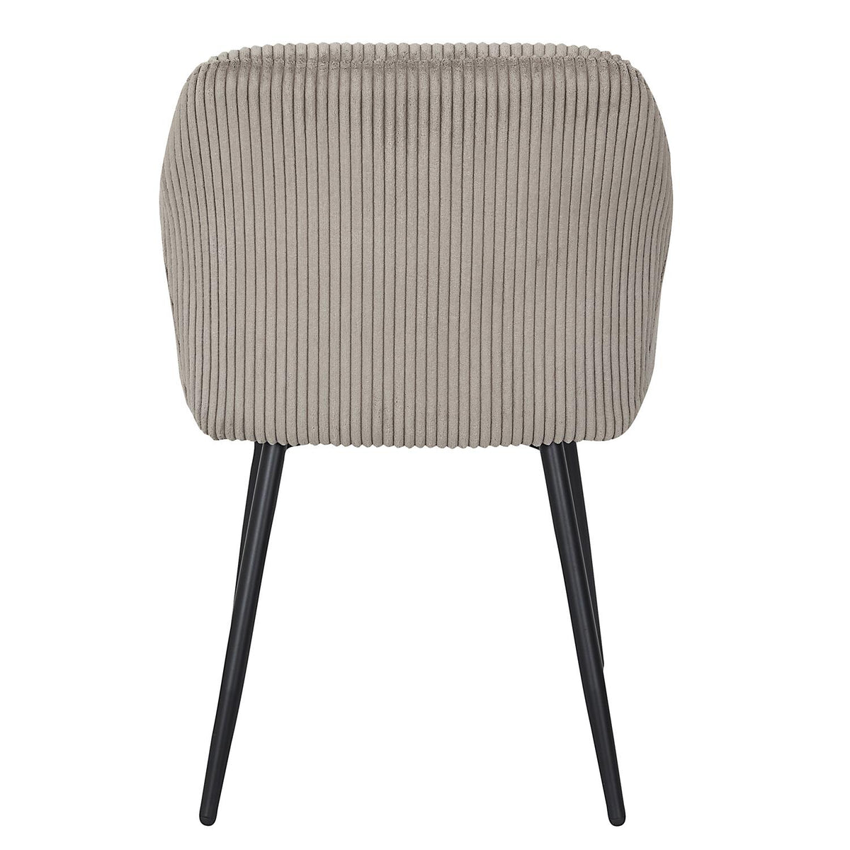 Fauteuil de table Scott velours côtelé taupe