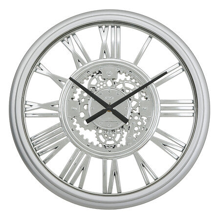 Horloge avec mécanisme Ricky diam 40 cm métal chromé