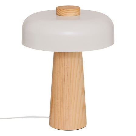 Lampe champignon haut 36 cm blanc