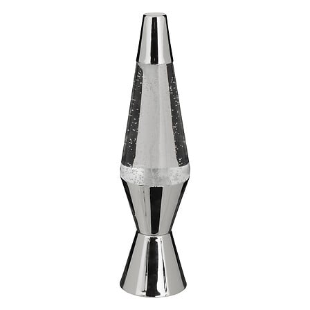 Lampe tornade Lava haut 36,5 cm argent