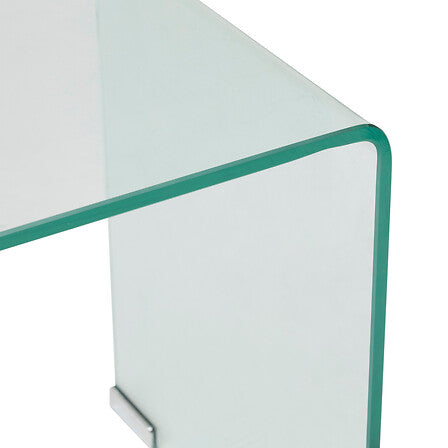 Lot de 2 tables café gigognes verre transparent