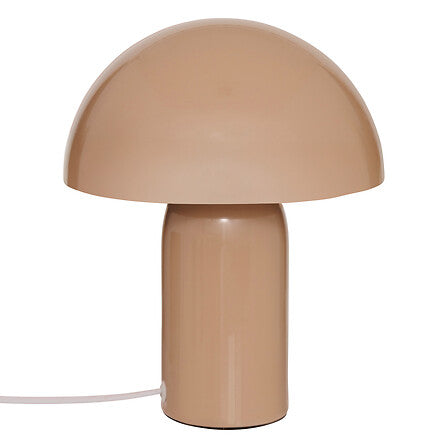 Lampe a poser champignon en metal beige design retro - luminaire decoration pack mobilier LMNP