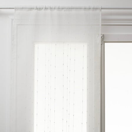 Lot de 2 voilages de fenêtre 60 x 120 cm blanc