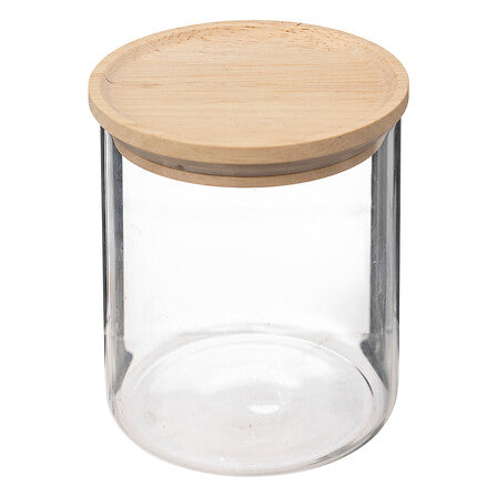 Lot de 3 bocaux verre et bois