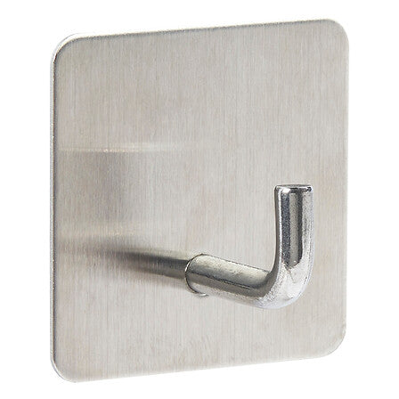 Lot de 4 patères adhésives inox assorti