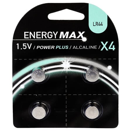 Lot de 4 piles alcaline R44 avec display