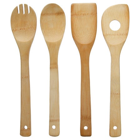 Lot de 4 ustensiles bambou