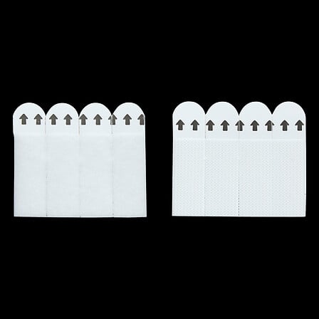 Lot de 8 bandes de fixation murale adhesives blanches deux paquets languettes autocollantes sans percage accrochage mural - accessoire decoration pack mobilier LMNP