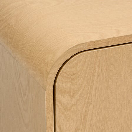 Meuble TV 2 portes et 1 étagère Lee L. 140 x P. 40 x H. 45 cm