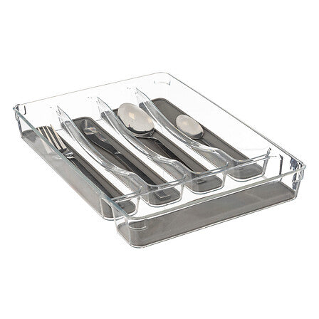 Ménagère 24 pièces inox avec rack