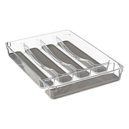 Ménagère 24 pièces inox avec rack