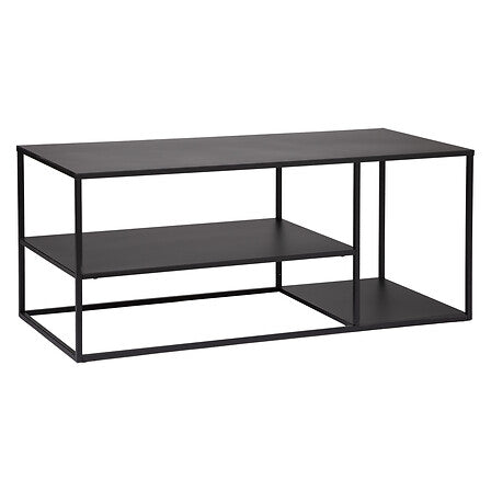 Meuble TV long 120 cm métal noir