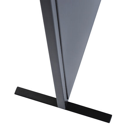 Paravent métal et verre noir