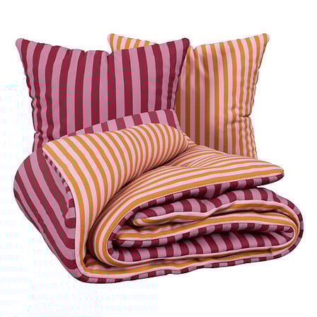 Parure de lit imprimée Cherry Chéri 240x 220 cm rouge