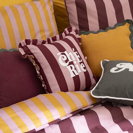 Parure de lit imprimée Cherry Chéri 240x 220 cm rouge