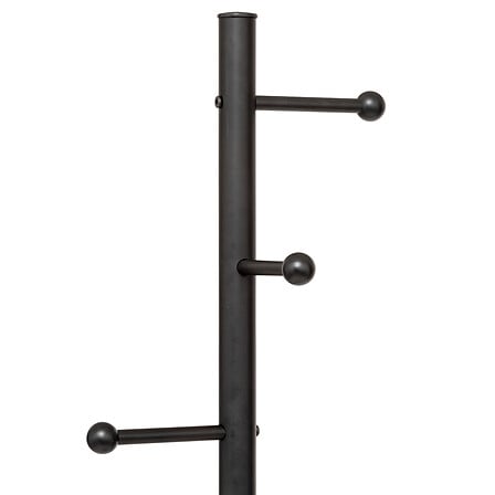 Portemanteau sur pied en métal noir 6 tiges