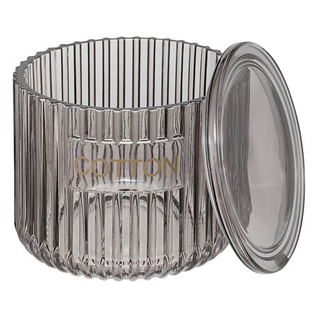 Pot à coton Glass verre gris