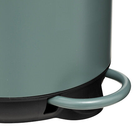 Poubelle de salle de bain à pédale – 5 L métal vert foncé