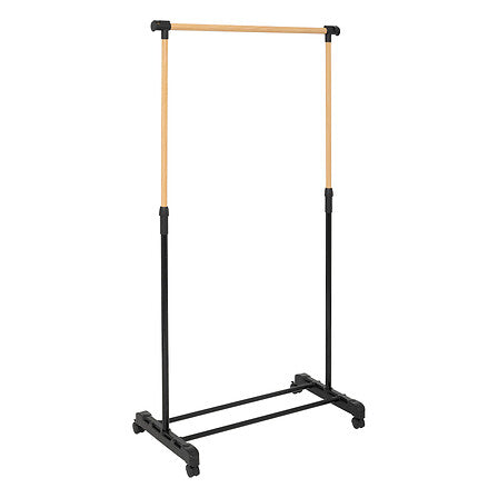 Portant à vêtements simple effet bois métal et plastique
