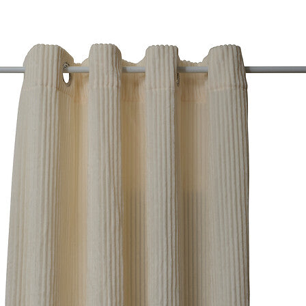 Rideau flanelle côtelé Arum 140 x 260 cm ivoire