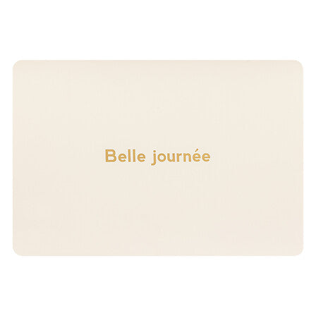 Set de table inscription dorée