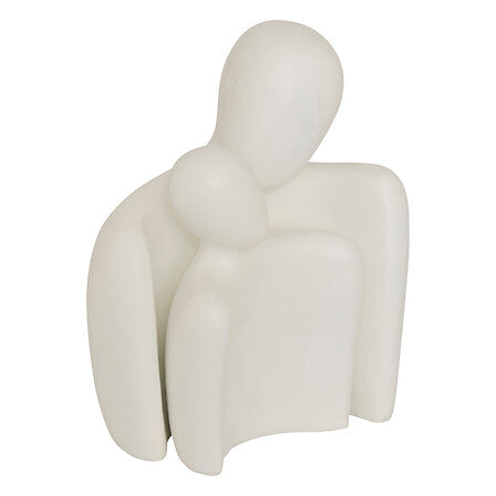 Statue couple résine Rima haut 22,5 cm blanc