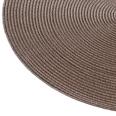Set de table tressé diam 38 cm taupe