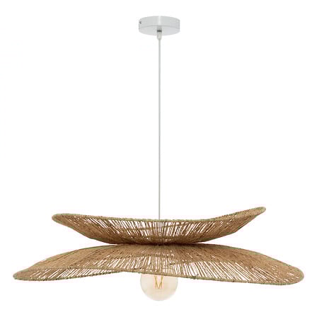 Suspension diam 69,5 cm métal et jute beige