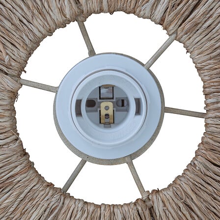 Suspension diam 69,5 cm métal et jute beige